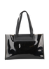 Double-Layer Tote, &pound;150, Handbags, Black, Canvas/PVC, Back view